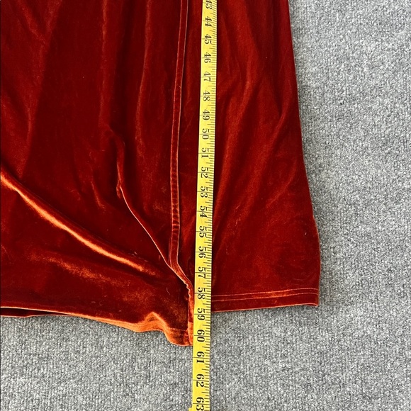 Meghan Terracota Velvet Wrap Maxi Dress - Picture 12 of 12